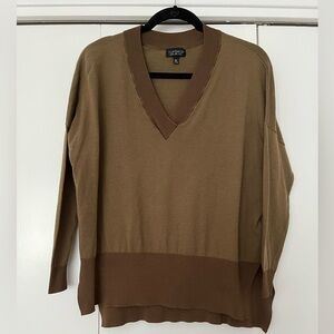 Top Shop Olive V-neck Sweater